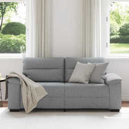 vidaXL 2-zitsbank 180x81x84 cm stof lichtgrijs