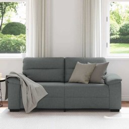 vidaXL 2-zitsbank 180x81x84 cm stof donkergrijs