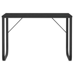 vidaXL Computerbureau 110x60x73 cm spaanplaat zwart