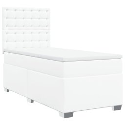 vidaXL Boxspring met matras kunstleer wit 90x190 cm
