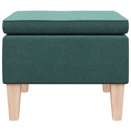 vidaXL Kruk met houten poten stof donkergroen
