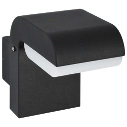 vidaXL LED-buitenwandlamp 9 W ovaal zwart