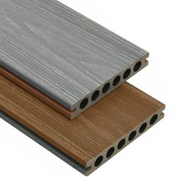 vidaXL Terrasplanken met accessoires 20 m² 2,2 m HKC bruin en grijs