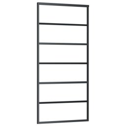 vidaXL Schuifdeur met beslag 90x205 cm aluminium en ESG-glas