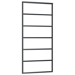 vidaXL Schuifdeur met beslag 90x205 cm aluminium en ESG-glas