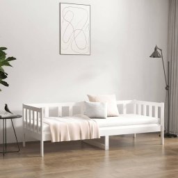 vidaXL Slaapbank zonder matras 80x200 cm massief grenenhout wit