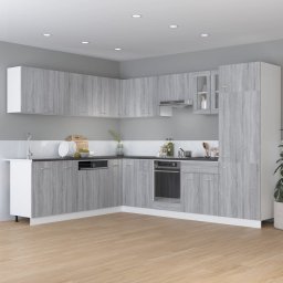 vidaXL Onderkast met lade Lyon 30x46x81,5 cm bewerkt hout grijs sonoma