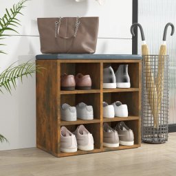 vidaXL Schoenenkast 52,5x30x50 cm gerookt eikenkleurig