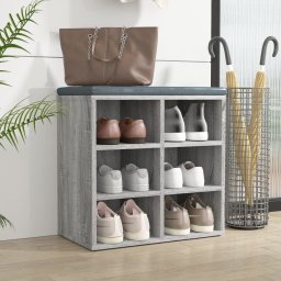vidaXL Schoenenkast 52,5x30x50 cm grijs sonoma eikenkleurig