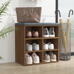 vidaXL Schoenenkast 52,5x30x50 cm bruin eikenkleur