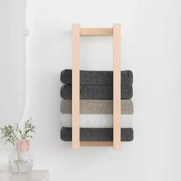 vidaXL Handdoekenrek 23x18x60 cm massief grenenhout