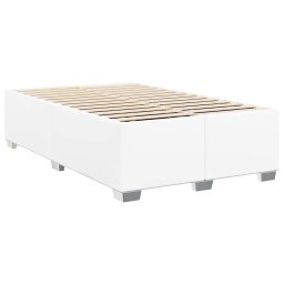 vidaXL Bedframe zonder matras 137x190 cm kunstleer wit