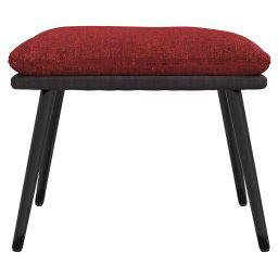 vidaXL Voetenbank 45x29,5x35 cm stof en kunstleer wijnrood
