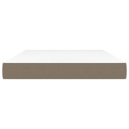 vidaXL Pocketveringmatras medium 140x190x20 cm stof taupe