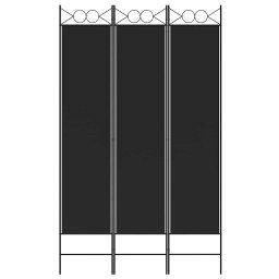 vidaXL Kamerscherm met 3 panelen 120x200 cm stof zwart