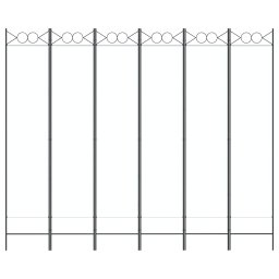 vidaXL Kamerscherm met 6 panelen 240x200 cm stof wit