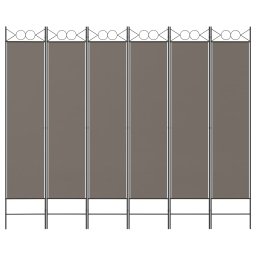 vidaXL Kamerscherm met 6 panelen 240x200 cm stof antracietkleurig