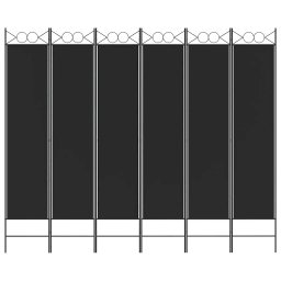 vidaXL Kamerscherm met 6 panelen 240x200 cm stof zwart