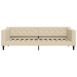 vidaXL Slaapbank 90x200 cm stof crèmekleurig