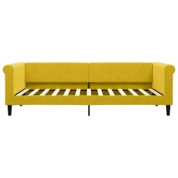 vidaXL Slaapbank 90x200 cm fluweel geel