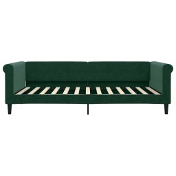 vidaXL Slaapbank 100x200 cm fluweel donkergroen