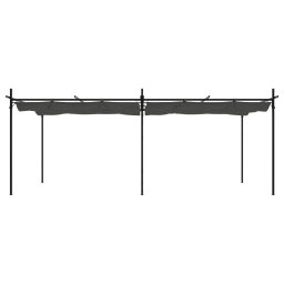 vidaXL Pergola met uitschuifbaar dak 589x292x230 antracietkleurig