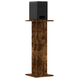 vidaXL Speakerstandaards 2 st 30x30x80 cm bewerkt hout gerookt eiken
