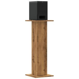 vidaXL Speakerstandaards 2 st 30x30x80 cm hout artisanaal eikenkleurig