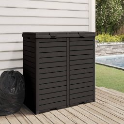 vidaXL Vuilnisbak voor tuin 78x41x86 cm polypropeen zwart