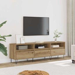 vidaXL Tv-meubel 150x30x44,5 cm bewerkt hout artisanaal eikenkleur