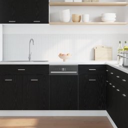vidaXL Vaatwasserpaneel Lyon 45x1,5x67 cm bewerkt hout zwart eiken