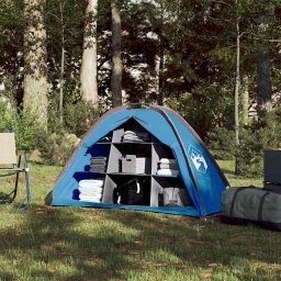 vidaXL Opbergtent 9 vakken waterdicht blauw