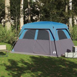 vidaXL Gezinstent 6-persoons waterdicht blauw