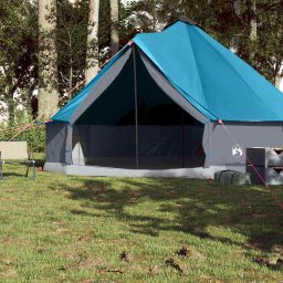 vidaXL Tipitent voor gezin 8-persoons waterdicht blauw