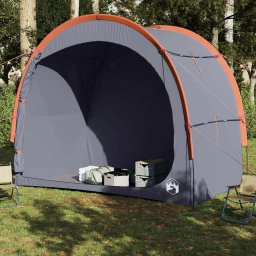vidaXL Opbergtent waterdicht grijs en oranje