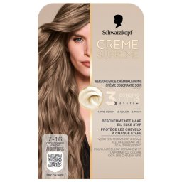 Schwarzkopf Creme Supreme Crèmekleuring 7-16 Cool Donker Asblond