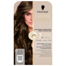 Schwarzkopf Creme Supreme Crèmekleuring 6-0 Natuurlijk Lichtbruin