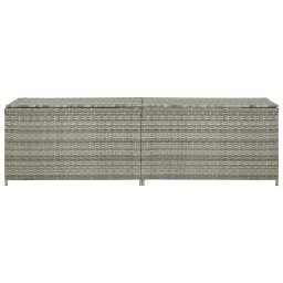 vidaXL Tuinbox 200x50x60 cm poly rattan grijs