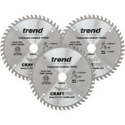 Trend cirkelzaagblad 160x20x2,2mm 48T (3 Stuks)