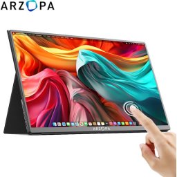 Arzopa Portable Monitor – A1T - Portable USB-C Monitor - 15.6 inch - Incl Smartcover
