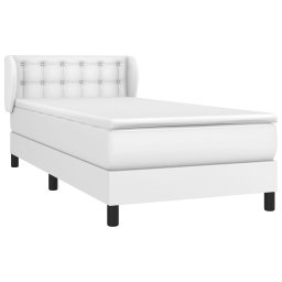 vidaXL Boxspring met matras kunstleer wit 100x200 cm