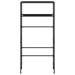 vidaXL Wasmachinerek 2-laags 69x28x143 cm ijzer zwart