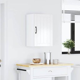 vidaXL Keukenbovenkast Lucca bewerkt hout hoogglans wit
