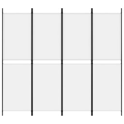 vidaXL Kamerscherm met 4 panelen 200x180 cm stof wit