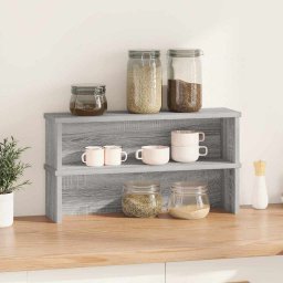 vidaXL Keukenrekken stapelbaar 2 st 60x15x16 cm grijs sonoma eiken