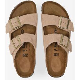 Schoenen Birkenstock Arizona Suede Sandcastle Beige Dames 38