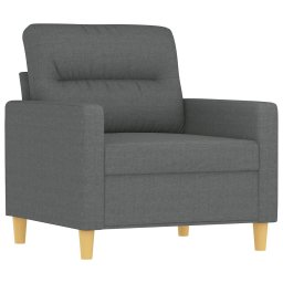 vidaXL 4-delige Loungeset met kussens stof donkergrijs