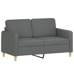 vidaXL 3-delige Loungeset met kussens stof donkergrijs