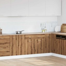 vidaXL Onderkast met lade Lyon 80x46x81,5 cm bewerkt hout artisanaal eiken