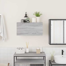 vidaXL Badkamerwandkast 60x25x30 cm bewerkt hout grijs sonoma eiken